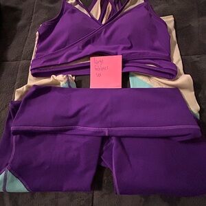 Fabletics Purple Leggings Set